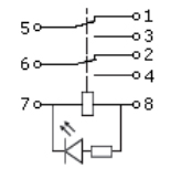 Электрическая схема реле LY2